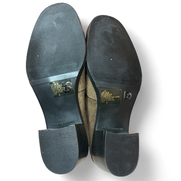 Scruples Lace Up Ankle Boot Moc-toe Metallic Distressed Bronze Gold Western Sz 8 - Picture 7 of 9